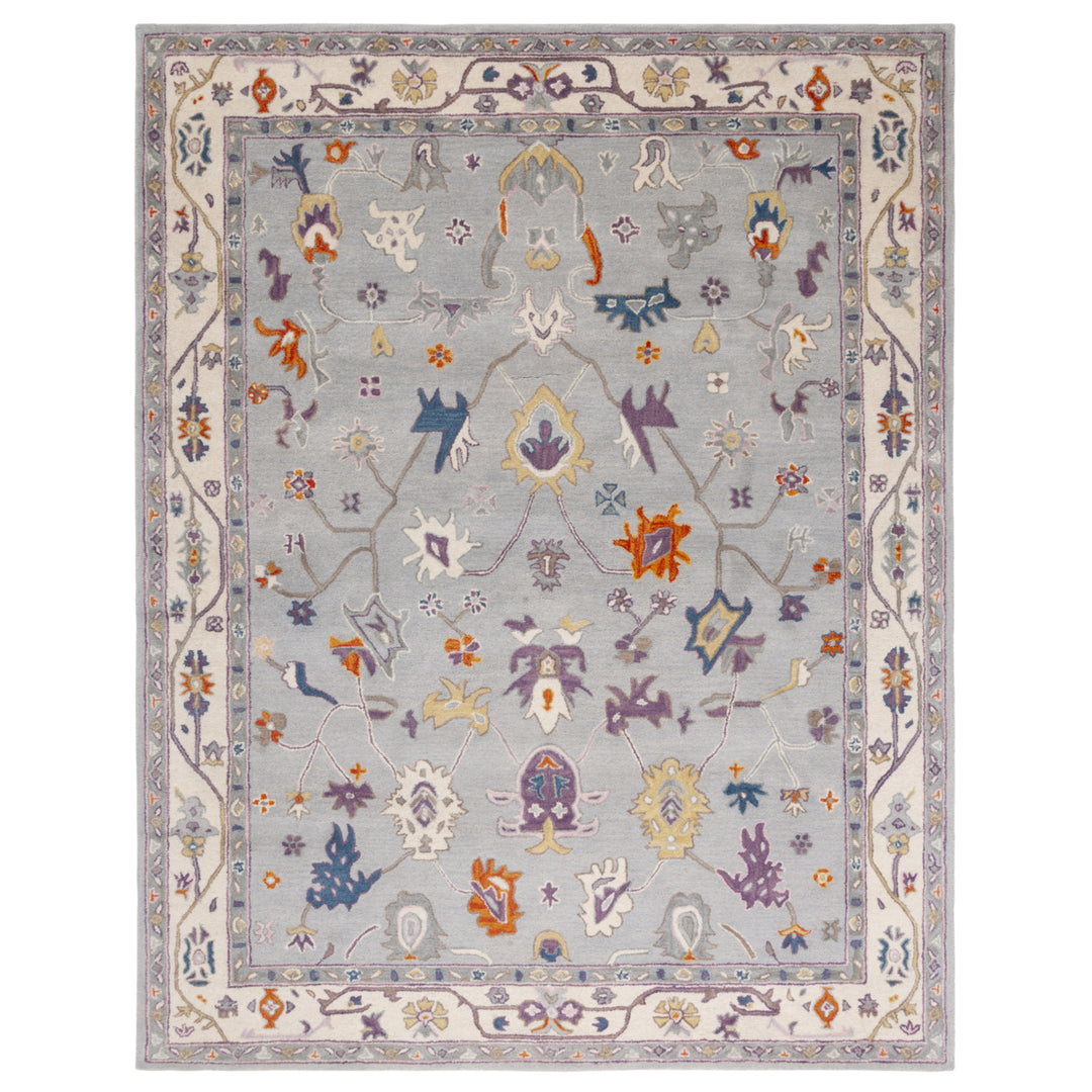 SAFAVIEH Anatolia AN513F Handmade Grey / Ivory Rug Image 1