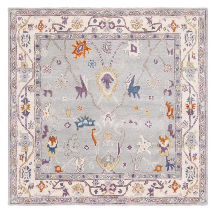 SAFAVIEH Anatolia AN513F Handmade Grey / Ivory Rug Image 6