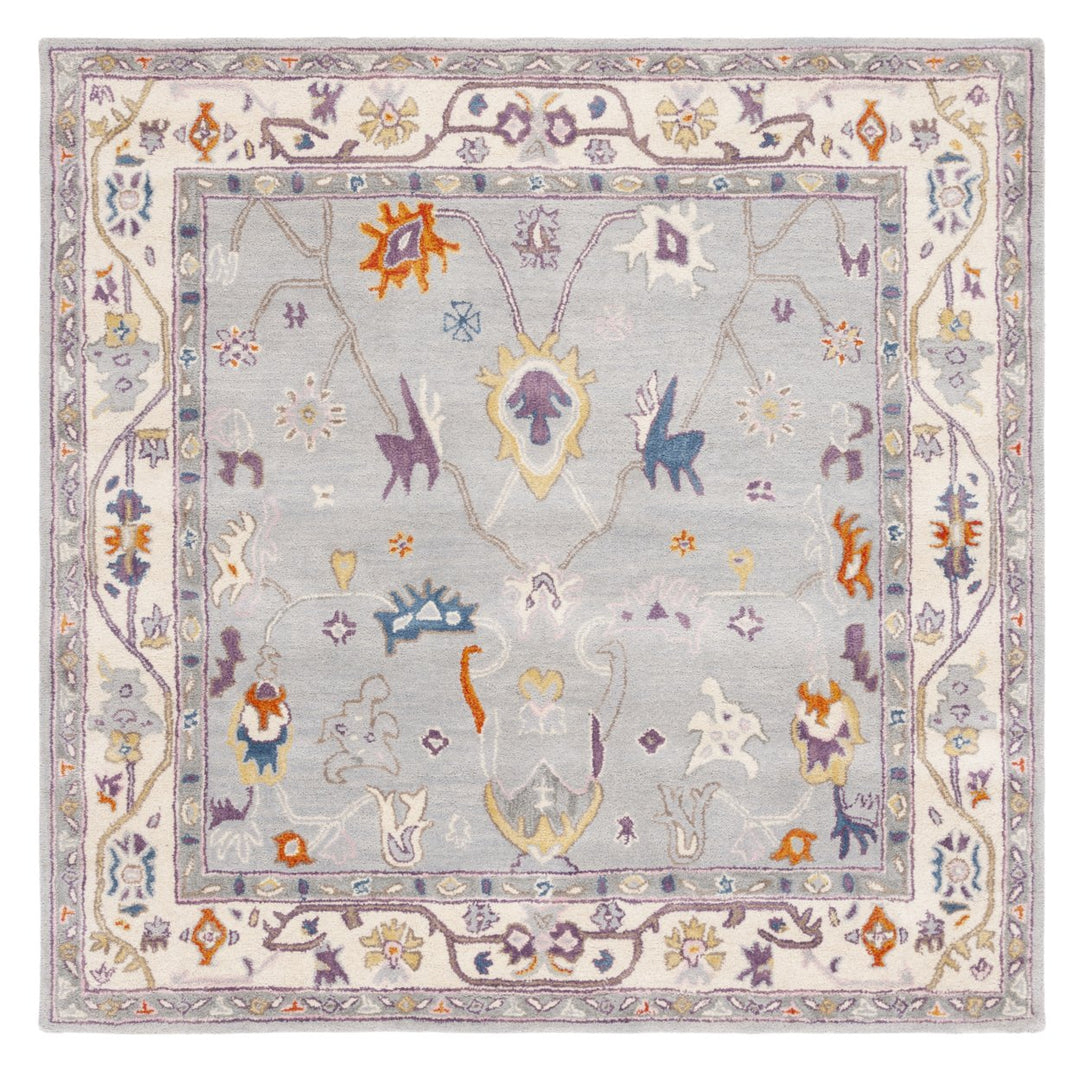 SAFAVIEH Anatolia AN513F Handmade Grey / Ivory Rug Image 1