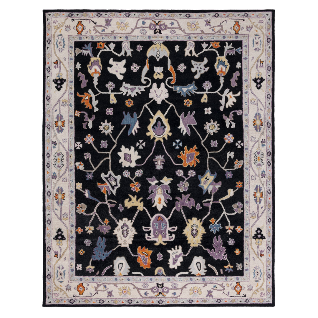 SAFAVIEH Anatolia AN513Z Handmade Black / Ivory Rug Image 1