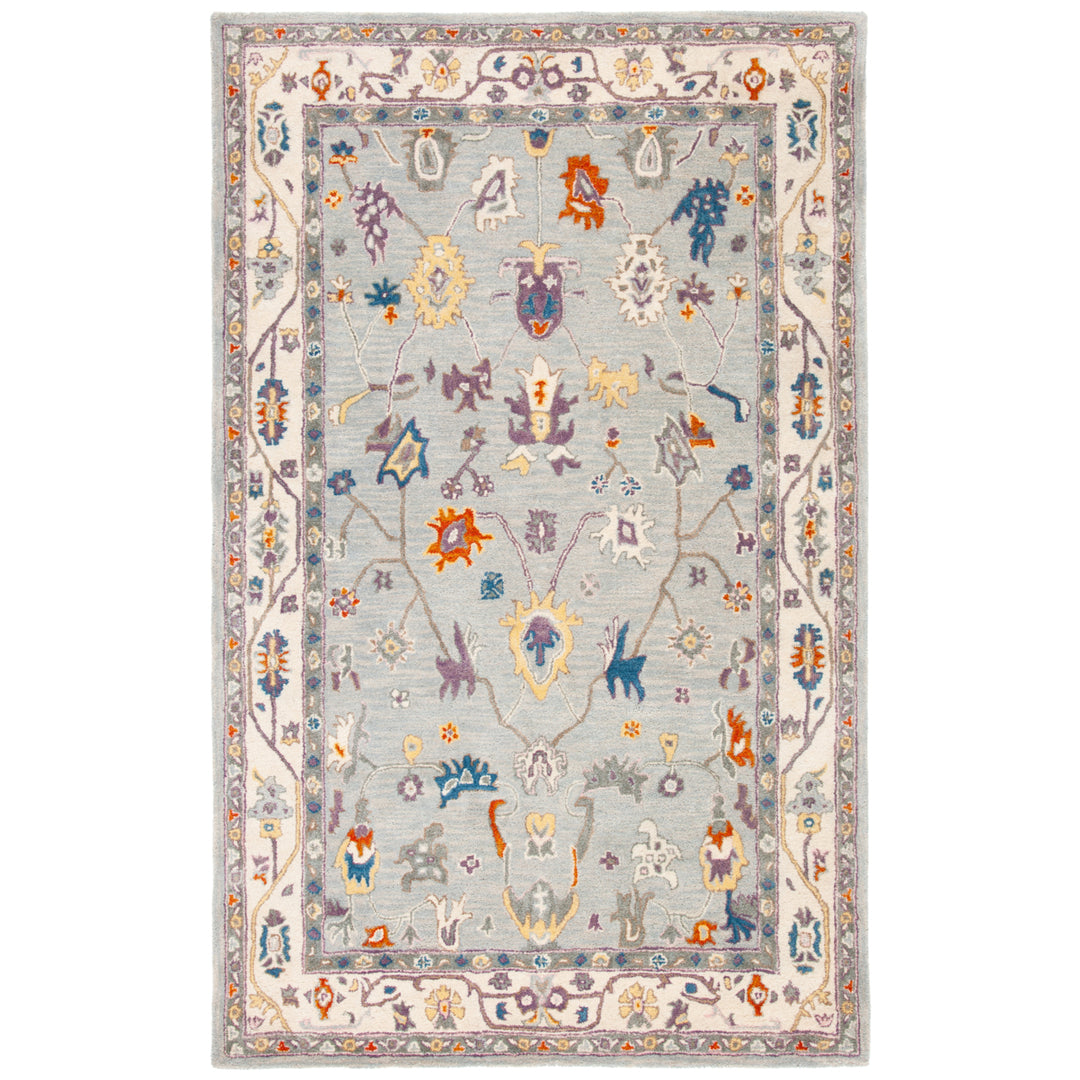 SAFAVIEH Anatolia AN513F Handmade Grey / Ivory Rug Image 10