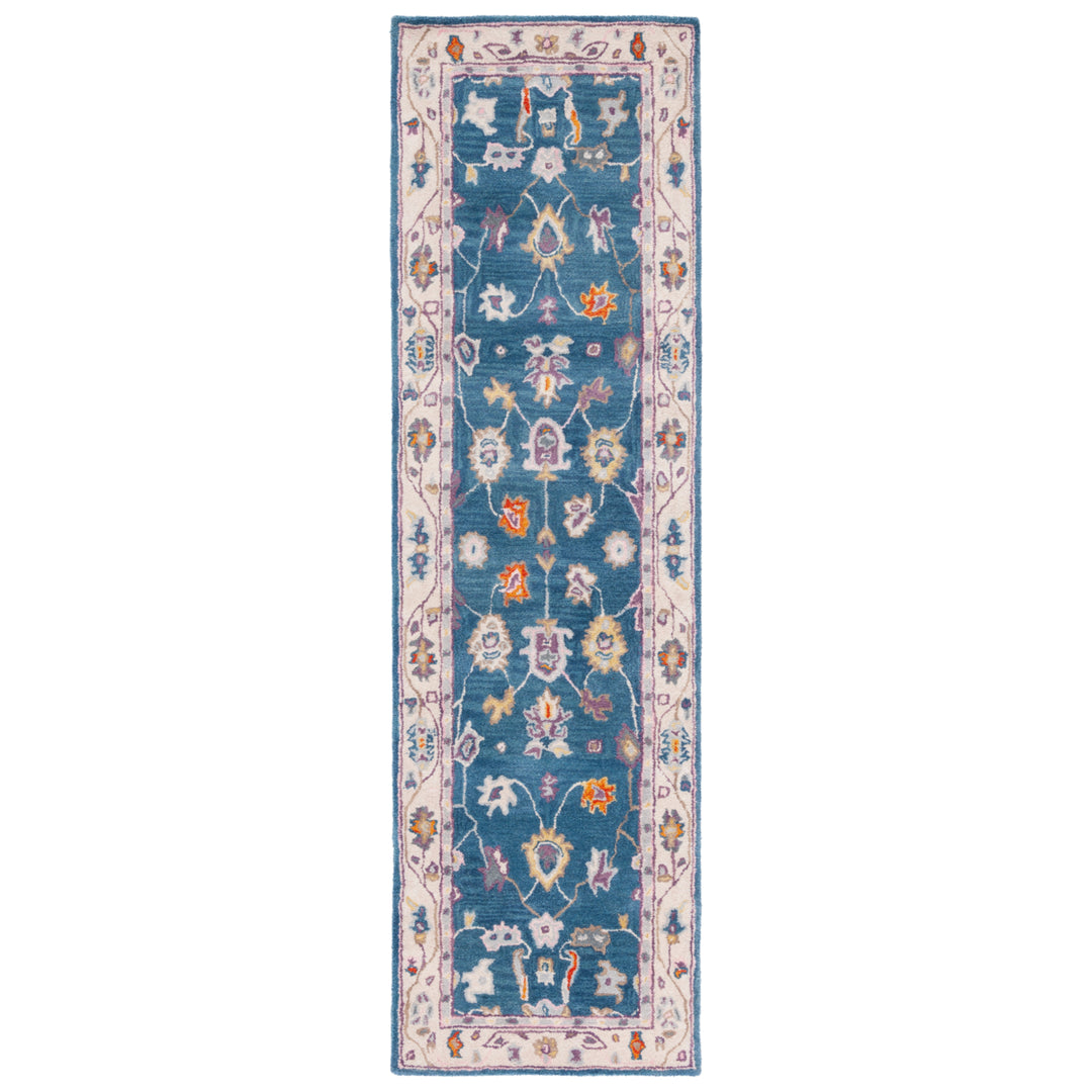 SAFAVIEH Anatolia AN513M Handmade Blue / Ivory Rug Image 5