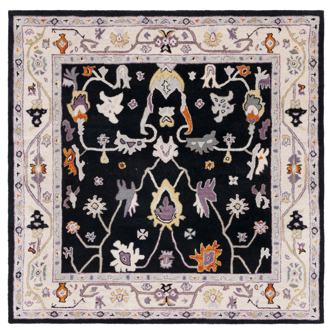 SAFAVIEH Anatolia AN513Z Handmade Black / Ivory Rug Image 6