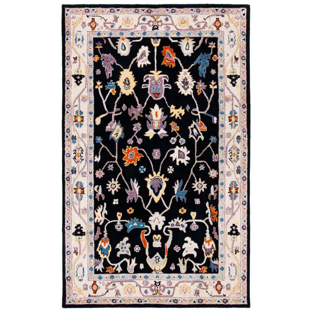 SAFAVIEH Anatolia AN513Z Handmade Black / Ivory Rug Image 10