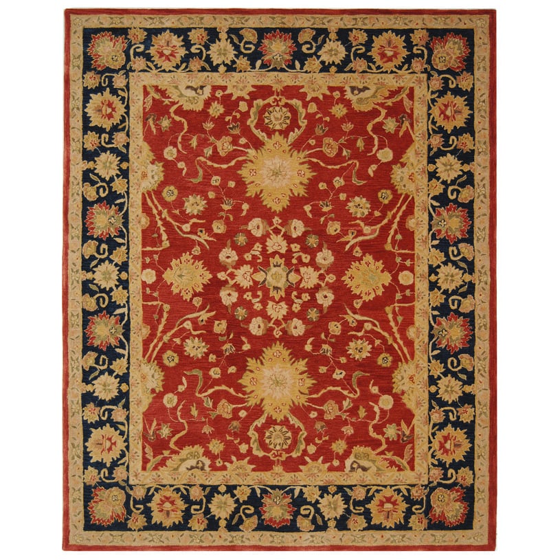 SAFAVIEH Anatolia AN517A Handmade Red / Navy Rug Image 1