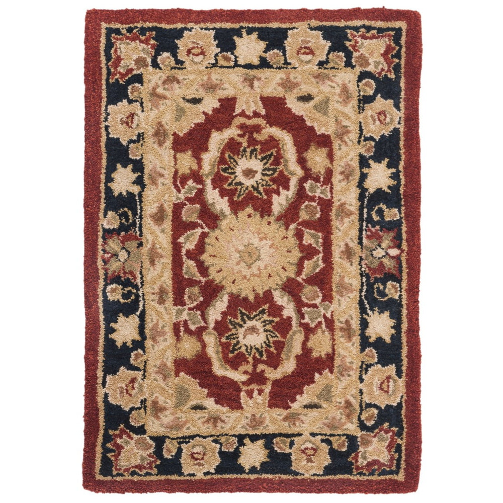 SAFAVIEH Anatolia AN517A Handmade Red / Navy Rug Image 2