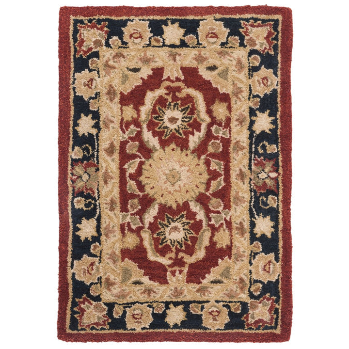 SAFAVIEH Anatolia AN517A Handmade Red / Navy Rug Image 2