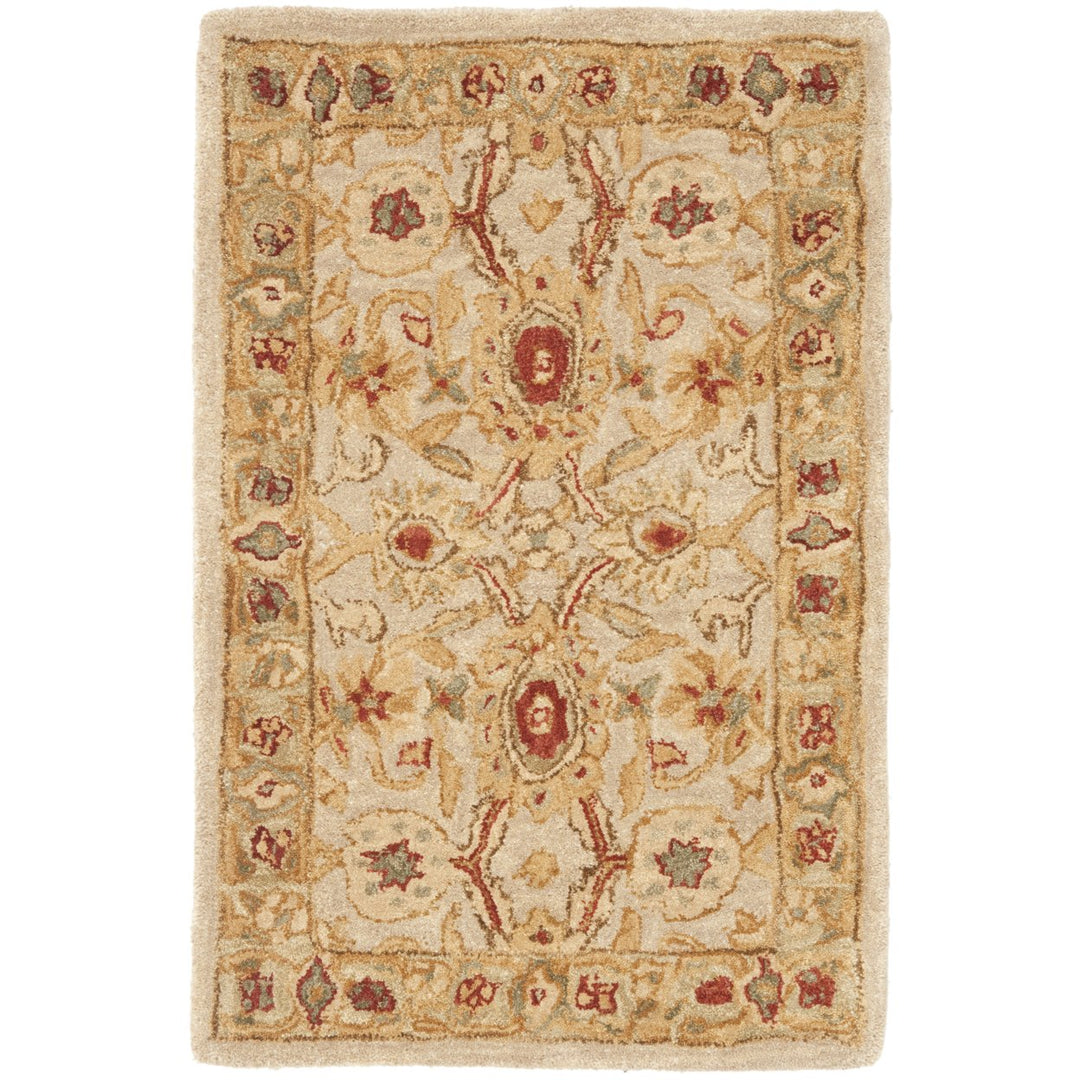 SAFAVIEH Anatolia AN516B Handmade Grey Beige / Sage Rug Image 1