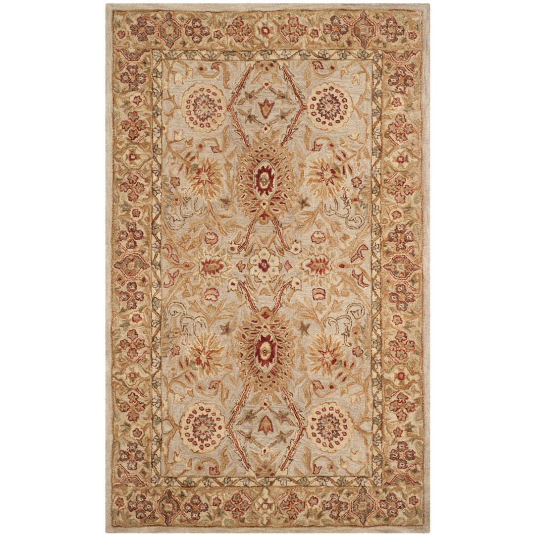 SAFAVIEH Anatolia AN516B Handmade Grey Beige / Sage Rug Image 10