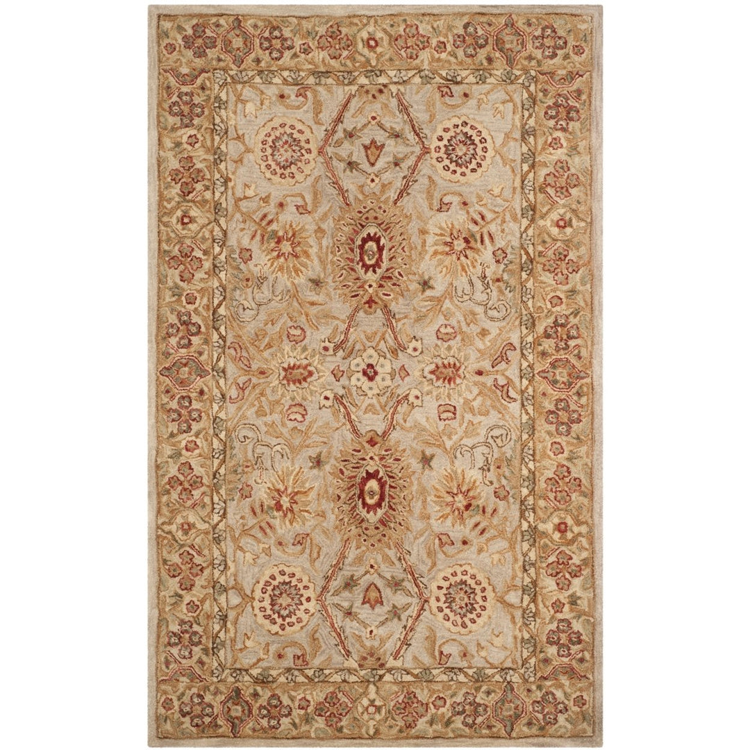 SAFAVIEH Anatolia AN516B Handmade Grey Beige / Sage Rug Image 1