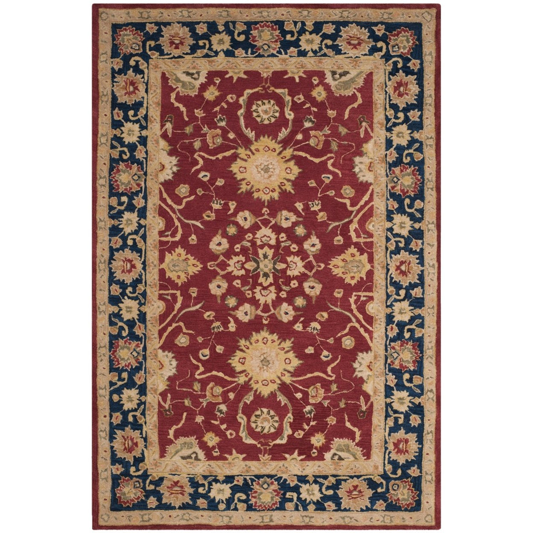 SAFAVIEH Anatolia AN517A Handmade Red / Navy Rug Image 8