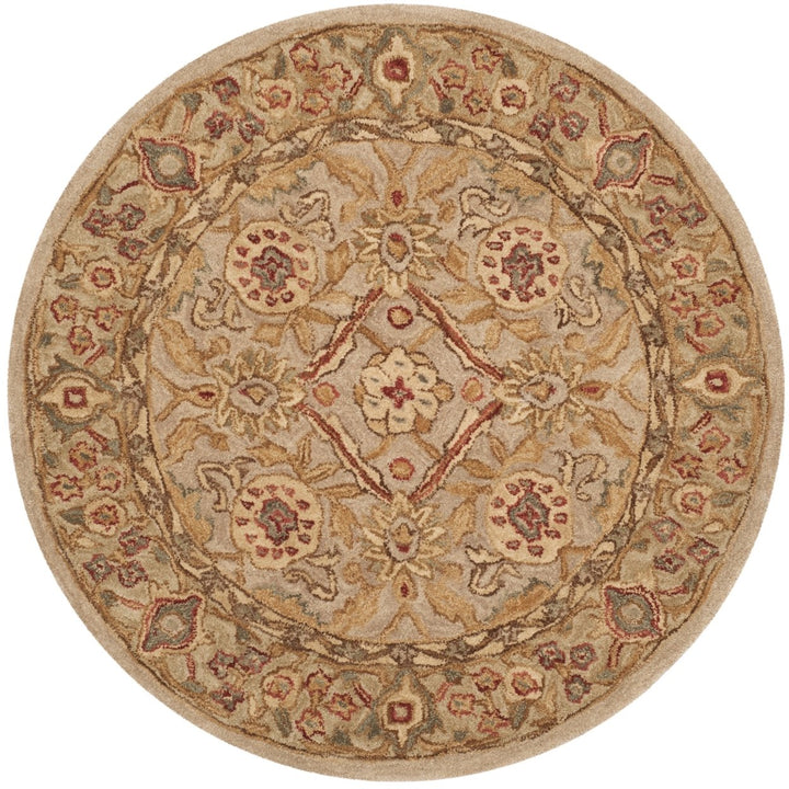 SAFAVIEH Anatolia AN516B Handmade Grey Beige / Sage Rug Image 1