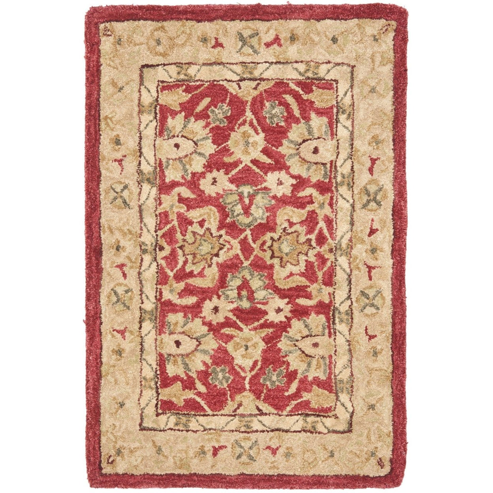 SAFAVIEH Anatolia AN522A Handmade Red / Ivory Rug Image 2