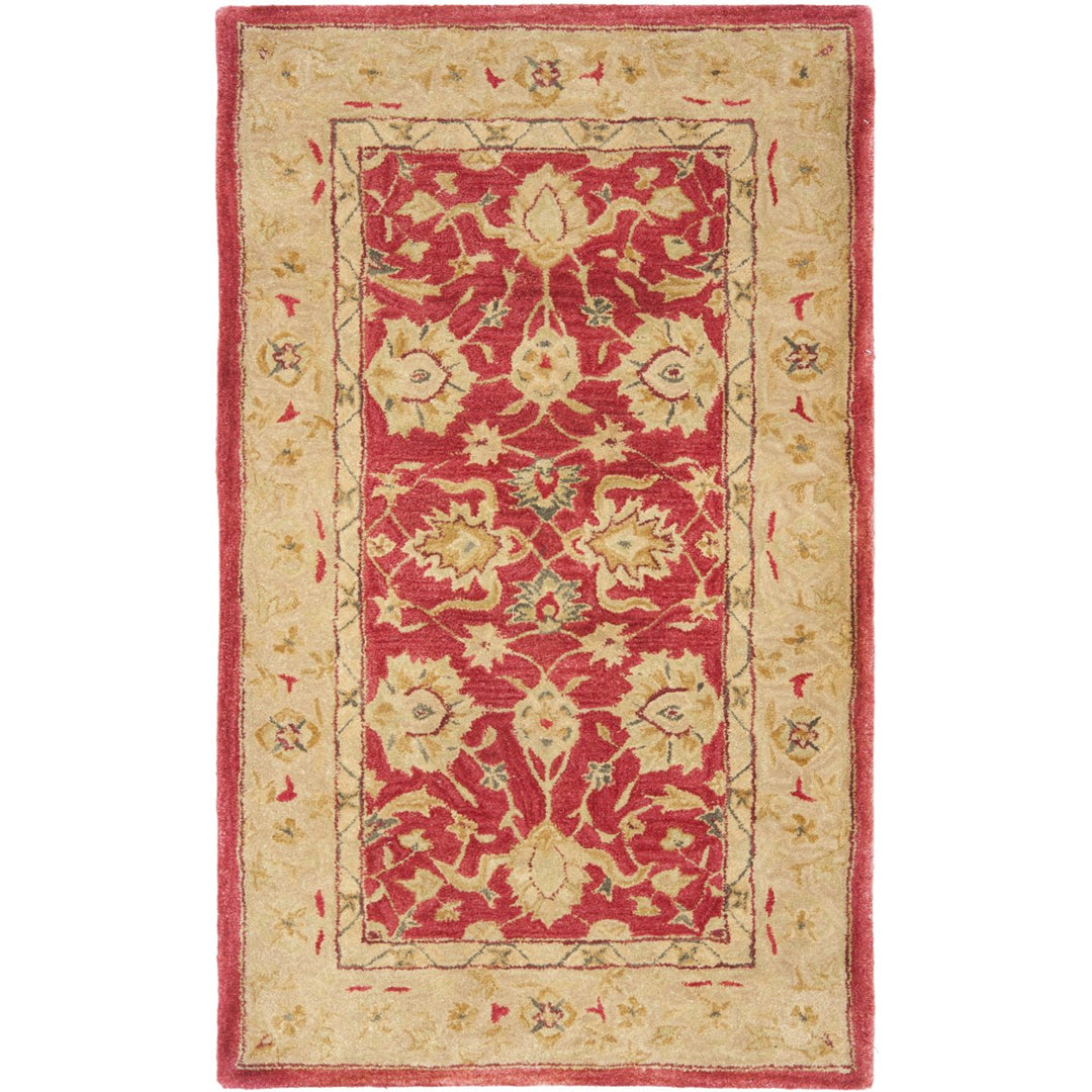 SAFAVIEH Anatolia AN522A Handmade Red / Ivory Rug Image 4