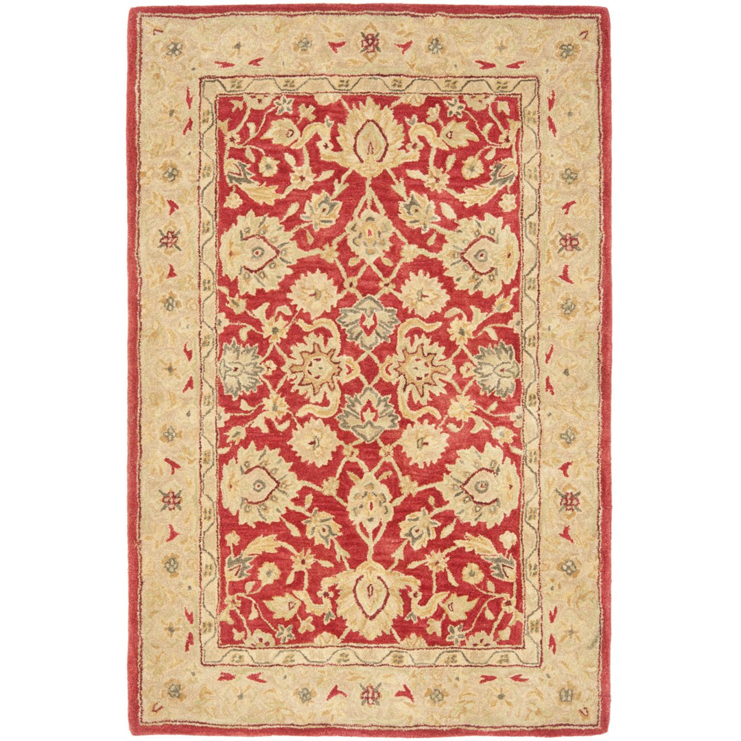 SAFAVIEH Anatolia AN522A Handmade Red / Ivory Rug Image 5