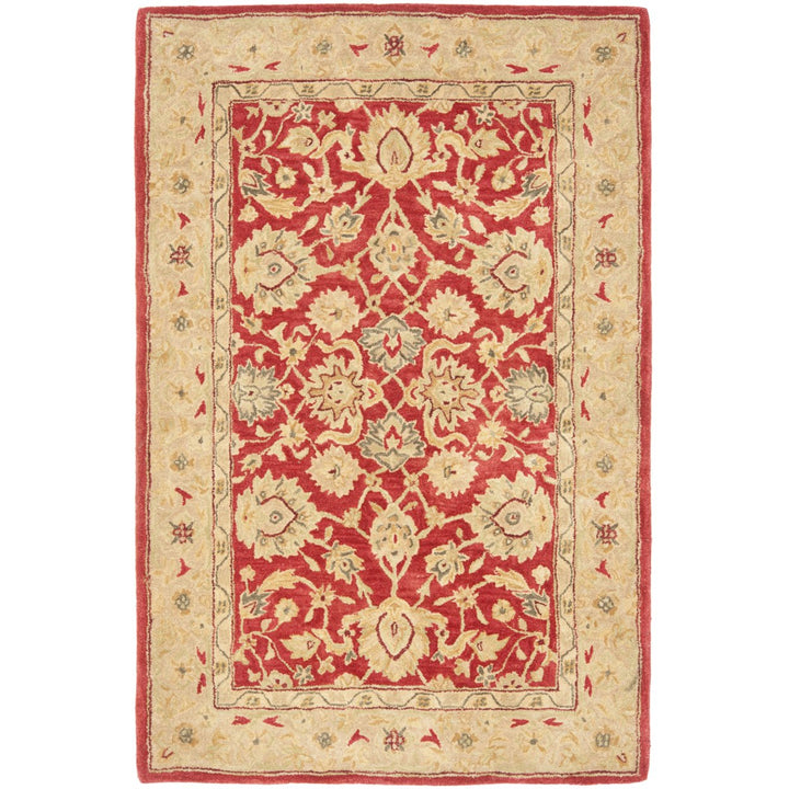 SAFAVIEH Anatolia AN522A Handmade Red / Ivory Rug Image 5