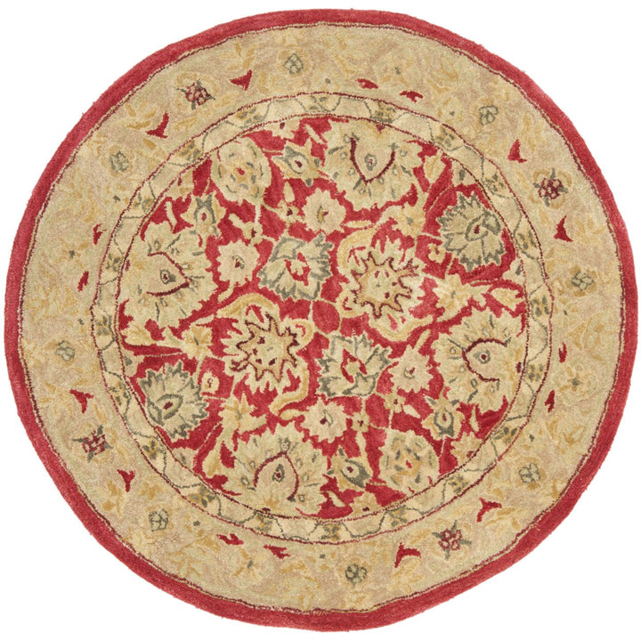 SAFAVIEH Anatolia AN522A Handmade Red / Ivory Rug Image 1