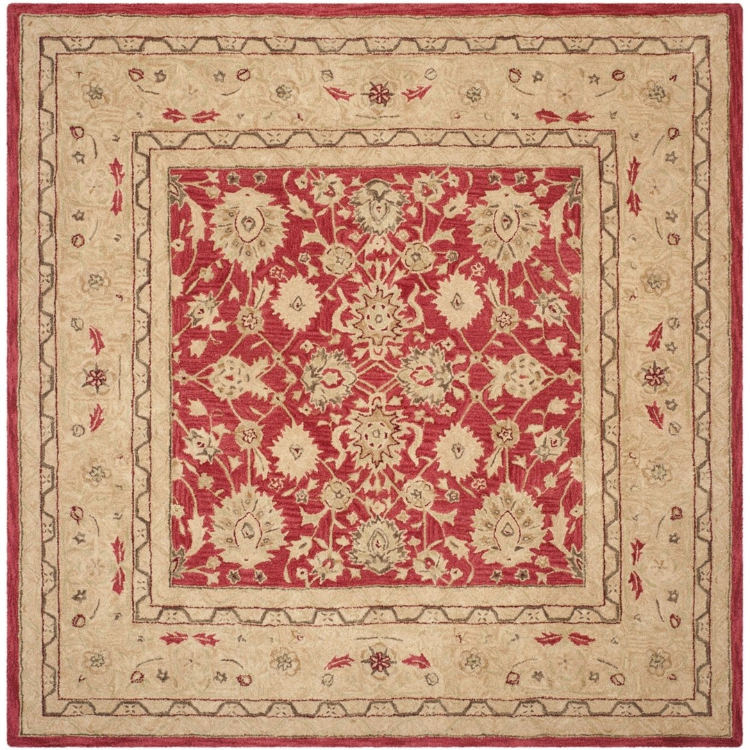 SAFAVIEH Anatolia AN522A Handmade Red / Ivory Rug Image 7