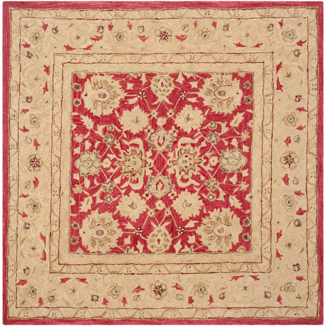 SAFAVIEH Anatolia AN522A Handmade Red / Ivory Rug Image 1