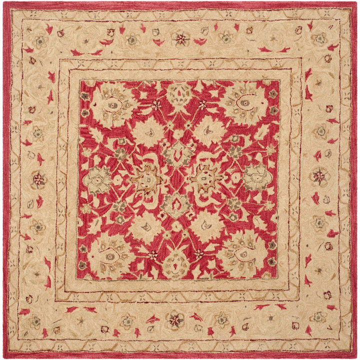 SAFAVIEH Anatolia AN522A Handmade Red / Ivory Rug Image 1