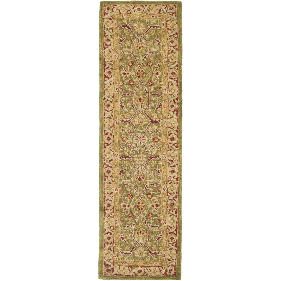 SAFAVIEH Anatolia AN523A Handmade Green / Red Rug Image 1