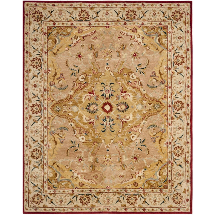 SAFAVIEH Anatolia AN534A Handmade Gold / Ivory Rug Image 1