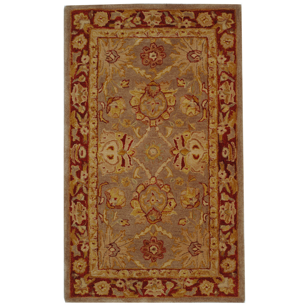 SAFAVIEH Anatolia AN529A Handmade Grey / Red Rug Image 8