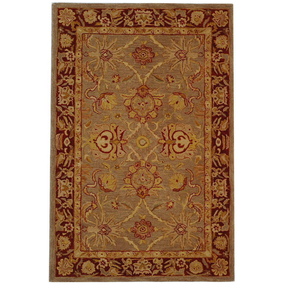 SAFAVIEH Anatolia AN529A Handmade Grey / Red Rug Image 1