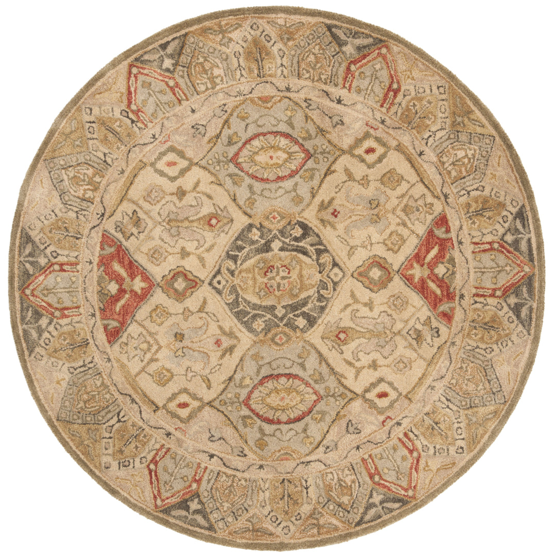 SAFAVIEH Anatolia AN530A Handmade Beige / Multi Rug Image 4