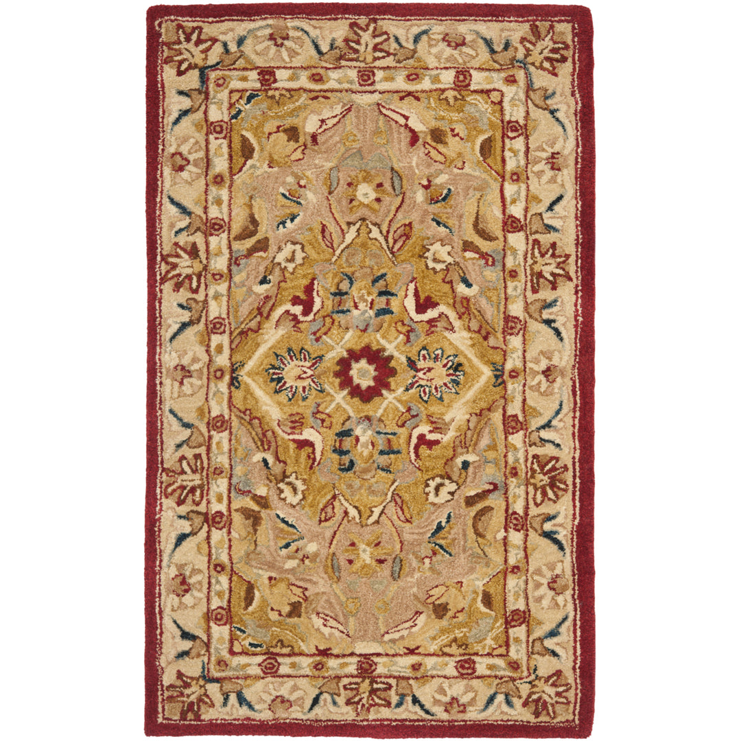 SAFAVIEH Anatolia AN534A Handmade Gold / Ivory Rug Image 7