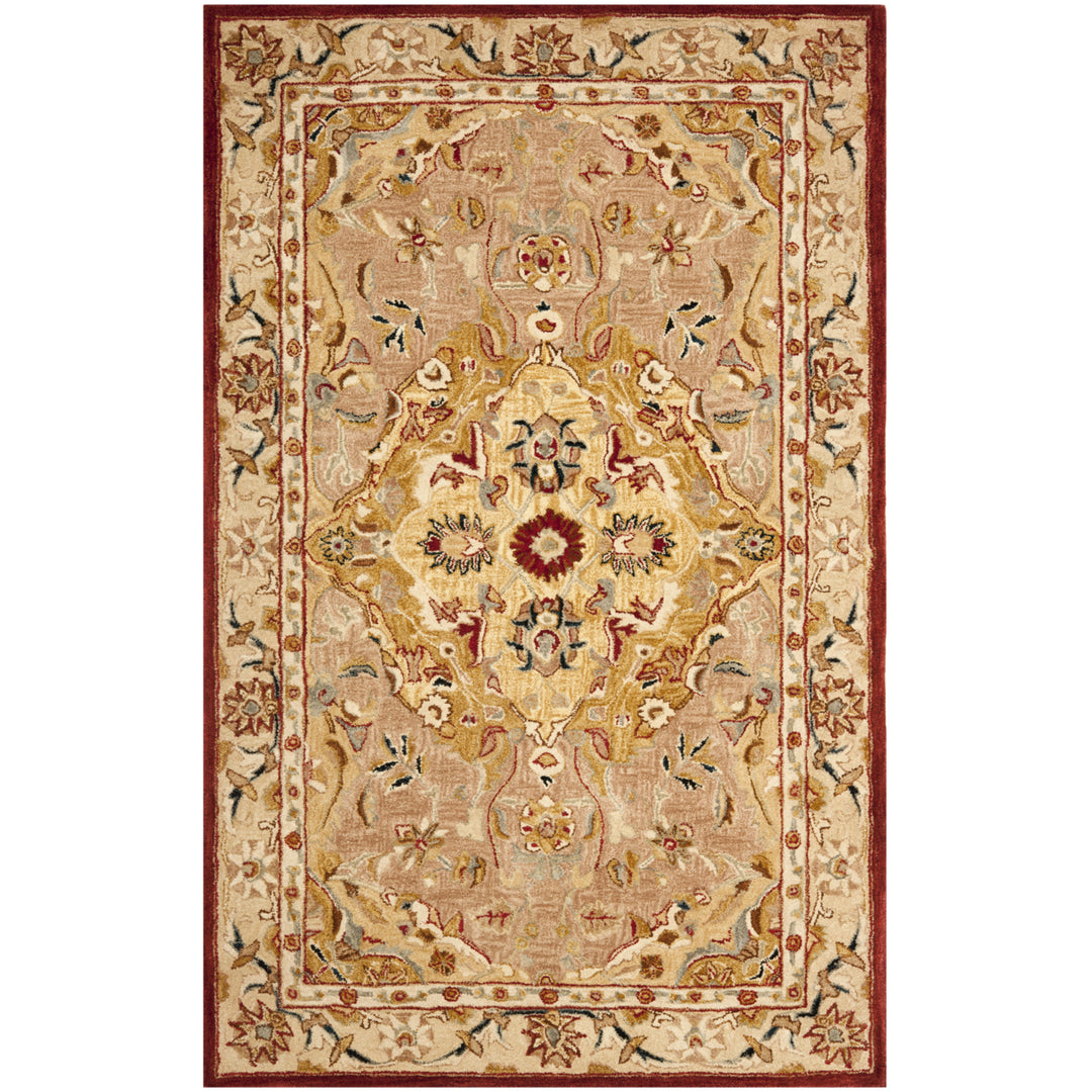 SAFAVIEH Anatolia AN534A Handmade Gold / Ivory Rug Image 8