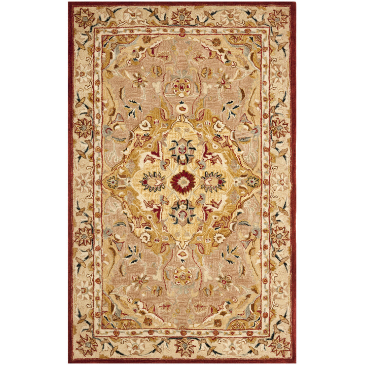 SAFAVIEH Anatolia AN534A Handmade Gold / Ivory Rug Image 8