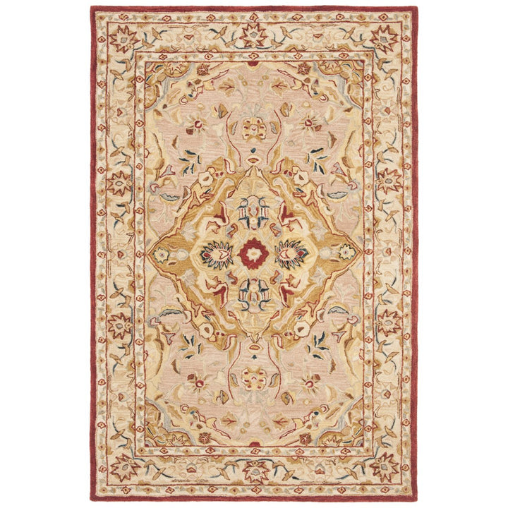 SAFAVIEH Anatolia AN534A Handmade Gold / Ivory Rug Image 9