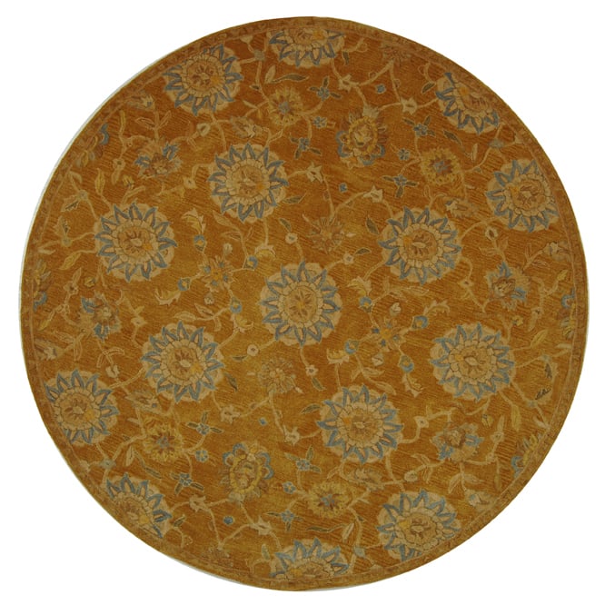 SAFAVIEH Anatolia AN537C Handmade Gold / Blue Rug Image 9