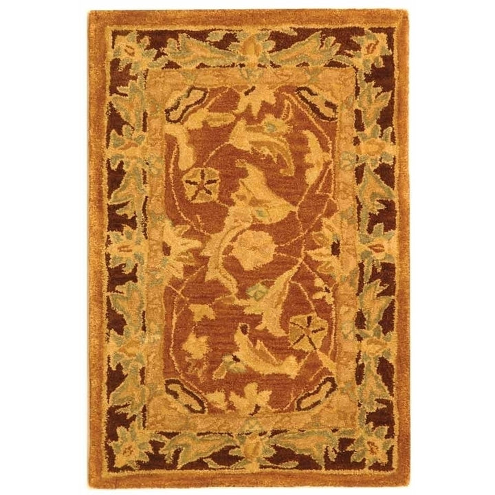 SAFAVIEH Anatolia AN545A Handmade Brown / Plum Rug Image 2