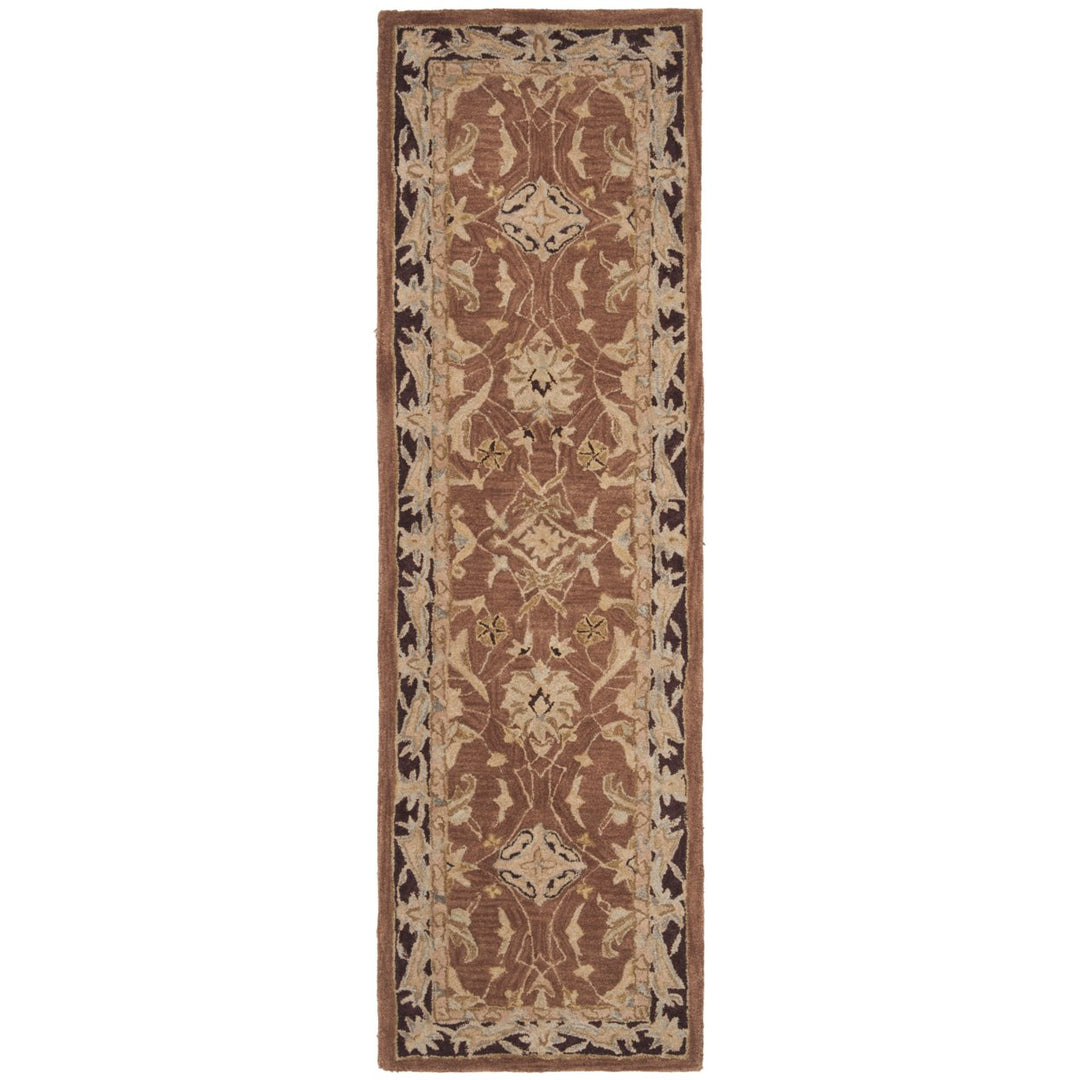 SAFAVIEH Anatolia AN545A Handmade Brown / Plum Rug Image 4