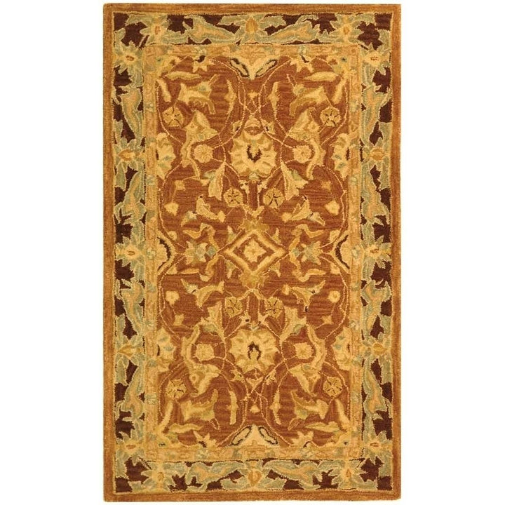 SAFAVIEH Anatolia AN545A Handmade Brown / Plum Rug Image 5