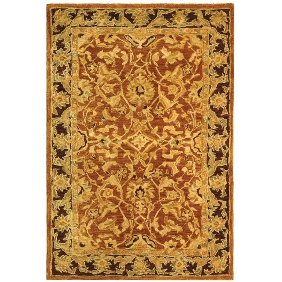 SAFAVIEH Anatolia AN545A Handmade Brown / Plum Rug Image 6