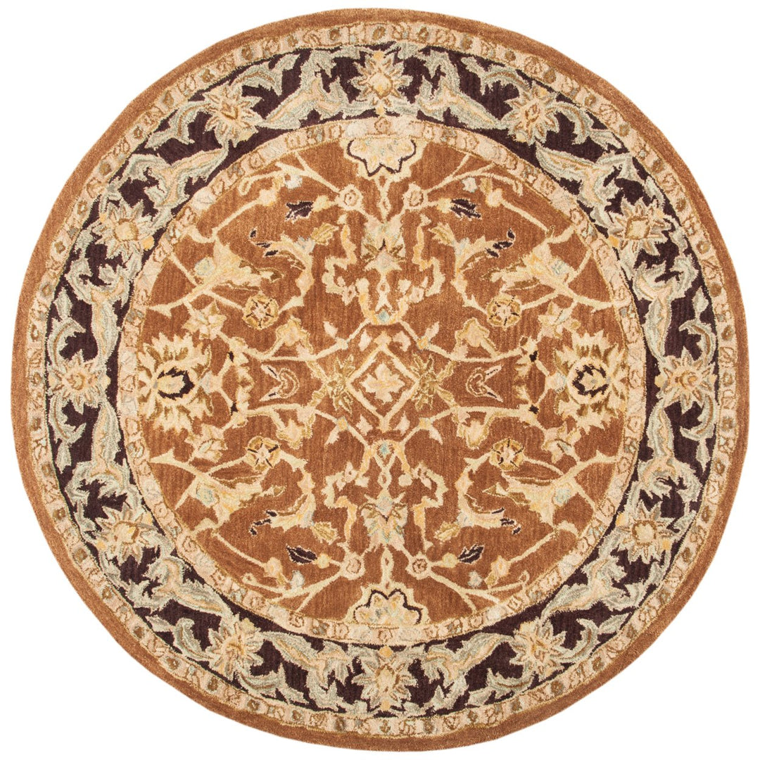 SAFAVIEH Anatolia AN545A Handmade Brown / Plum Rug Image 1