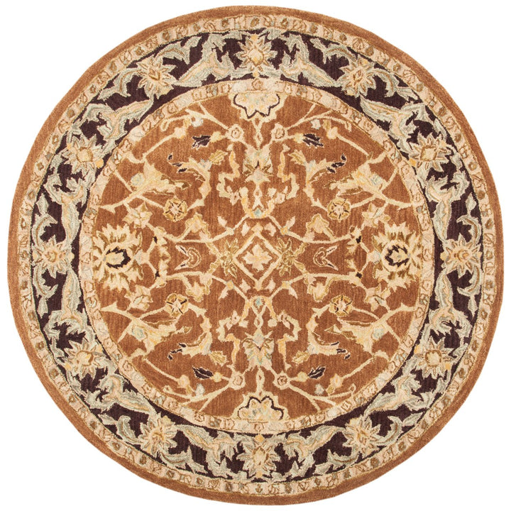 SAFAVIEH Anatolia AN545A Handmade Brown / Plum Rug Image 1