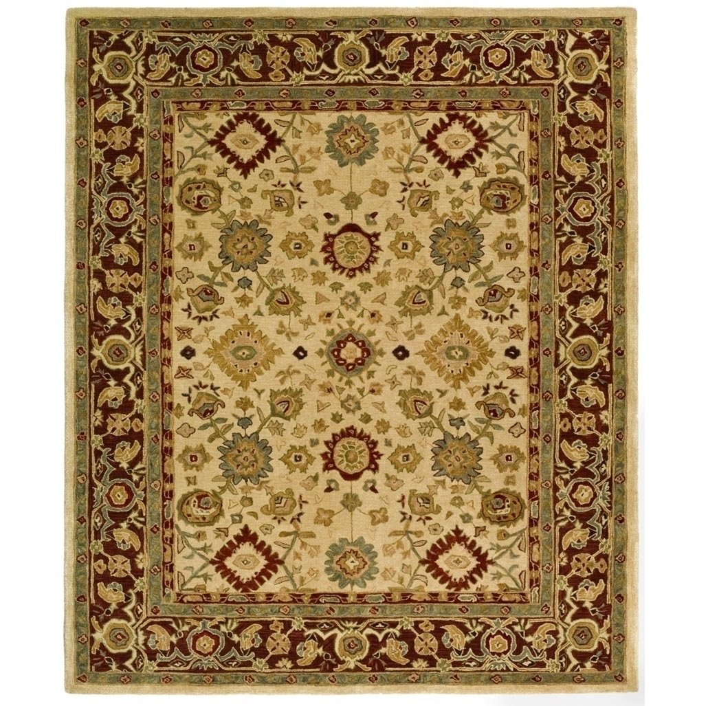 SAFAVIEH Anatolia AN546A Handmade Ivory / Brown Rug Image 1