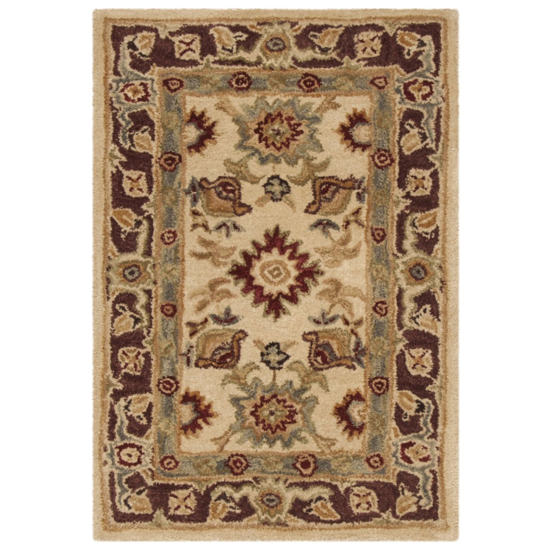 SAFAVIEH Anatolia AN546A Handmade Ivory / Brown Rug Image 1