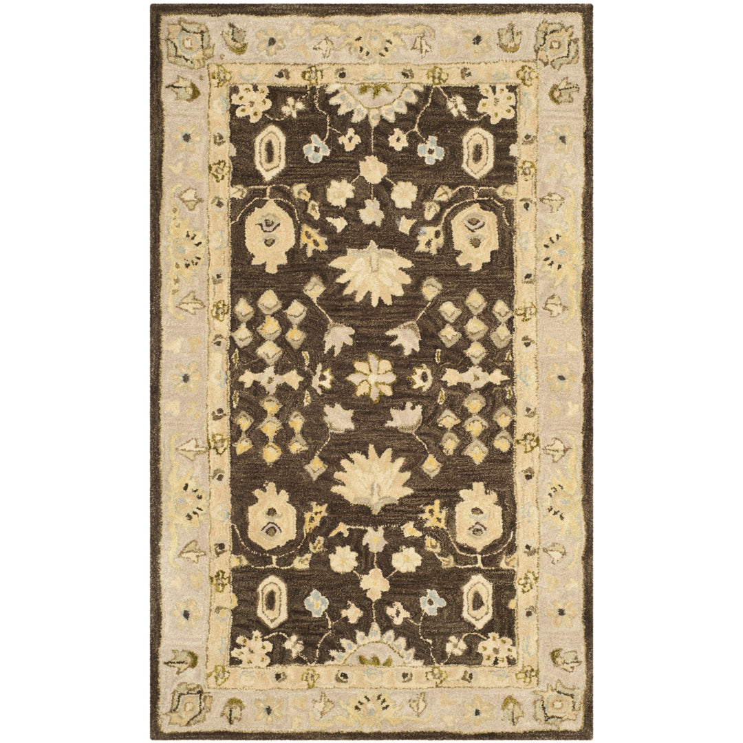 SAFAVIEH Anatolia AN546A Handmade Ivory / Brown Rug Image 6