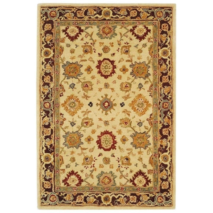 SAFAVIEH Anatolia AN546A Handmade Ivory / Brown Rug Image 7