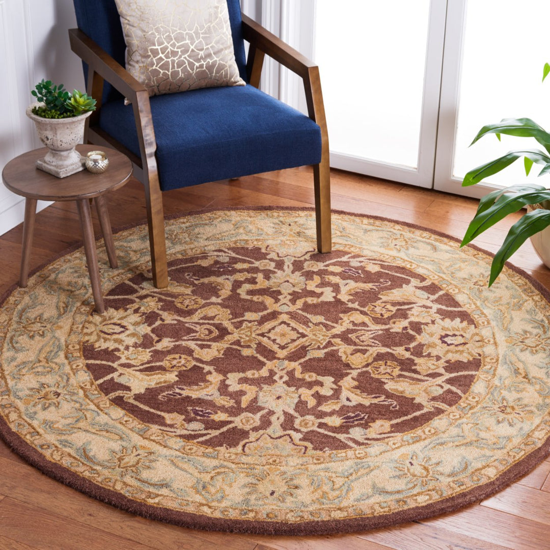 SAFAVIEH Anatolia AN545B Handmade Brown / Tan Rug Image 10