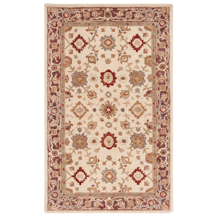 SAFAVIEH Anatolia AN546A Handmade Ivory / Brown Rug Image 9