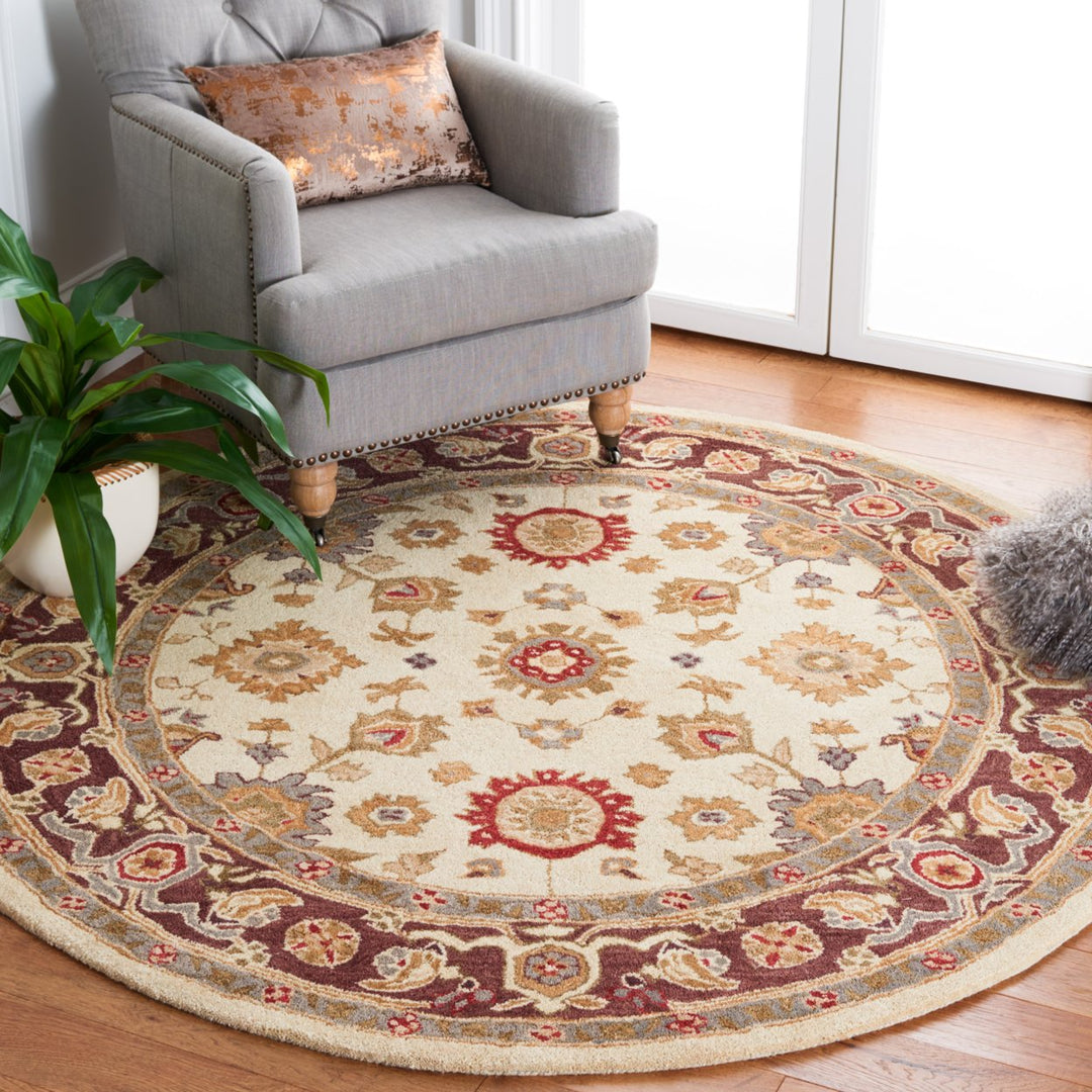 SAFAVIEH Anatolia AN546A Handmade Ivory / Brown Rug Image 10