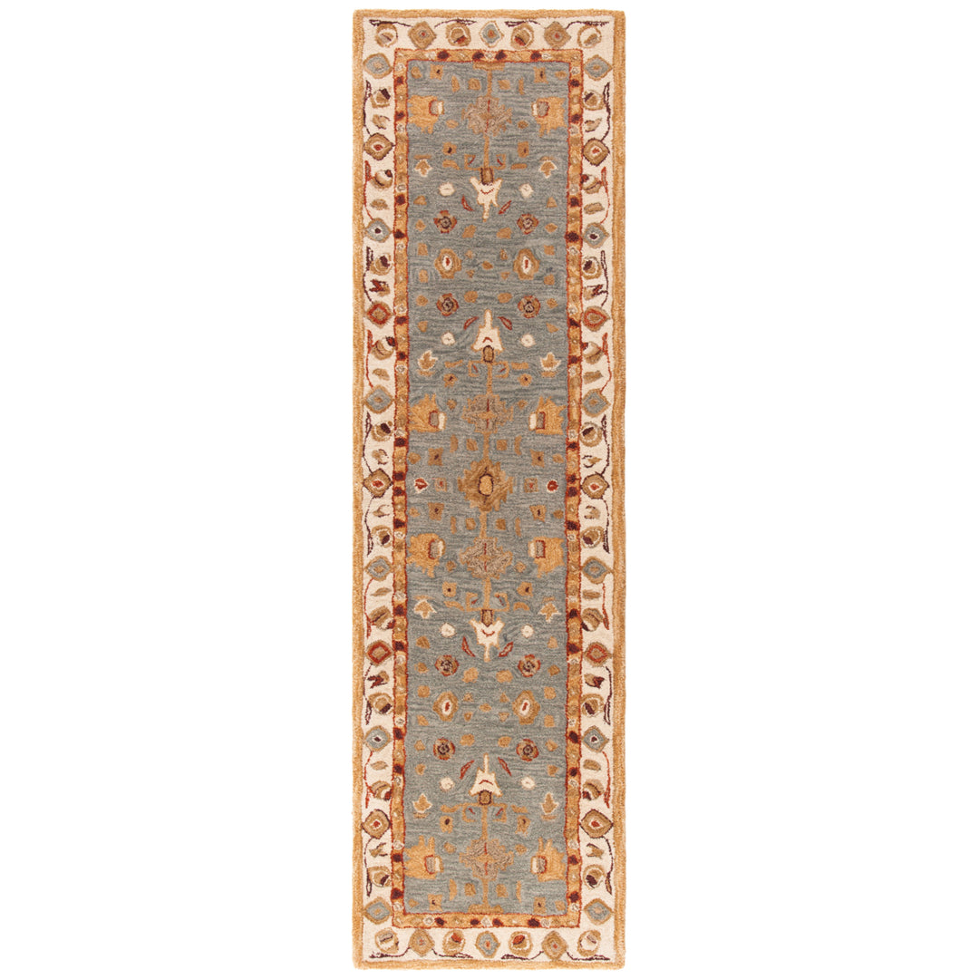 SAFAVIEH Anatolia AN547A Handmade Blue / Ivory Rug Image 9