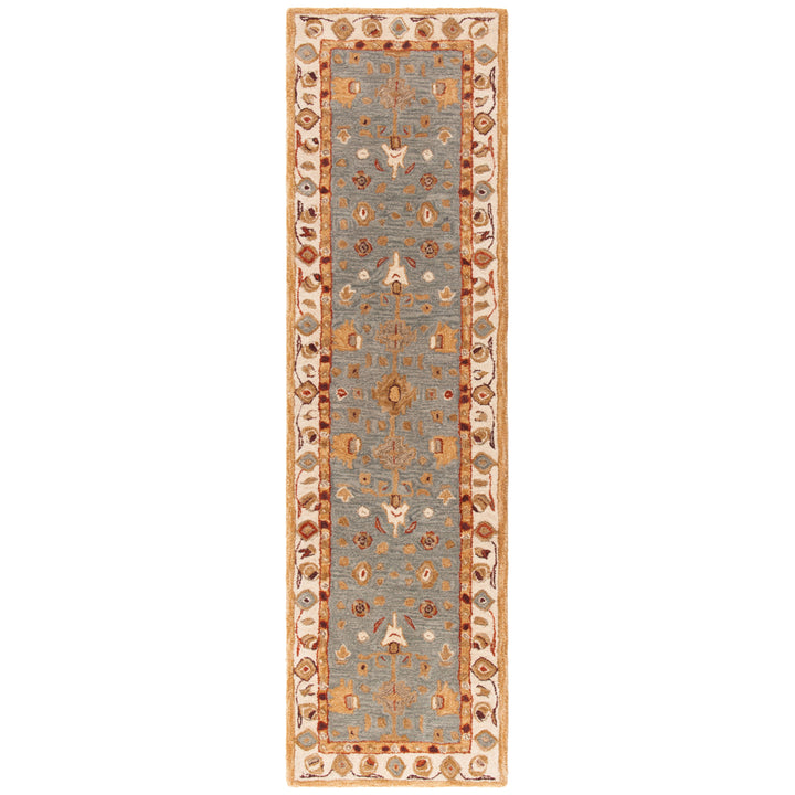 SAFAVIEH Anatolia AN547A Handmade Blue / Ivory Rug Image 9