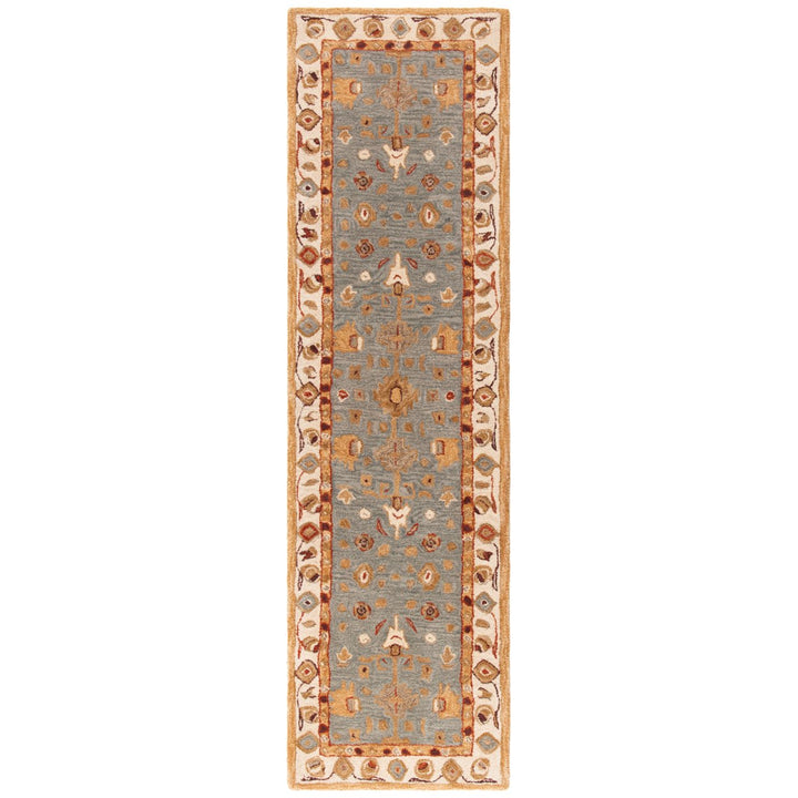 SAFAVIEH Anatolia AN547A Handmade Blue / Ivory Rug Image 1